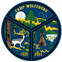 Camp Wolfeboro 75th Anniversary 3 part patch